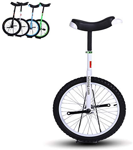 40,6 cm 45,7 cm Rad Einräder für Kinder/Jungen/Jugendliche 12 Jahre, 20 Zoll Einrad Fahrrad für Erwachsene/Männer/Papa, am besten (Farbe: Weiß, Größe: 50,8 cm Rad)