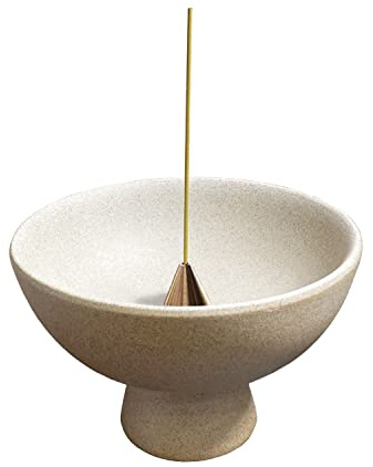 Räucherstäbchenhalter aus Keramik für Stäbchen, Räuchergefäß, Zen-Dekor, dekorative Schale für Tischdekoration, 13,5 cm B x 9,9 cm H