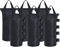 CACTIYE Baldachin-Gewichtssäcke für Pop-Up-Zelt, Sandsäcke, Beingewichte für sofortigen Sonnenschutz, Baldachin-Beine, rund, 6 Stück, 19 x 50 cm, Schwarz