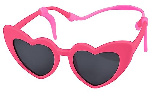 besbomig Carino Occhiali da Sole Bambina a Forma di Cuore Moda Occhiali da Sole Bambino Polarizzati Occhiali da Sole Neonato Ragazza Ragazzi 0-10 Anni Protezione UV400