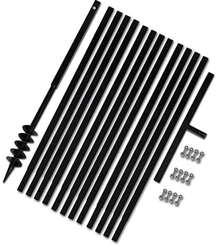 PURADAY Erdbohrer mit Griff 80 mm Verlängerungsrohr 13 m Metallbohrer Gartenbohrer Erdbohrer Hand Bohrer für Edelstahl Bohrer Set Metall Bohrer mit Einem Griff Handerdbohrer Erdlochbohrer
