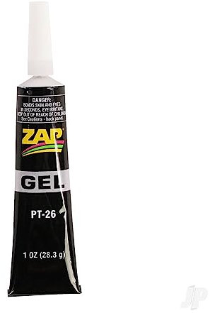 ZAP PT26 Adhesive Tube GEL CA Glue No Drip Suck Back Tube 1oz 28.3g ZAPPT-26