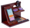 OfficeWorld schreibtisch organizer holz - Regal aus Bambus für Büro oder Nachttisch - Stifthalter, Telefonständer, Ablage für kleine Accessoires - 26x15x19 cm, Braun