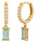 cai Damen Creole 925/- Sterling Silber 2,0cm Glänzend Zirkonia gelb 358210230V