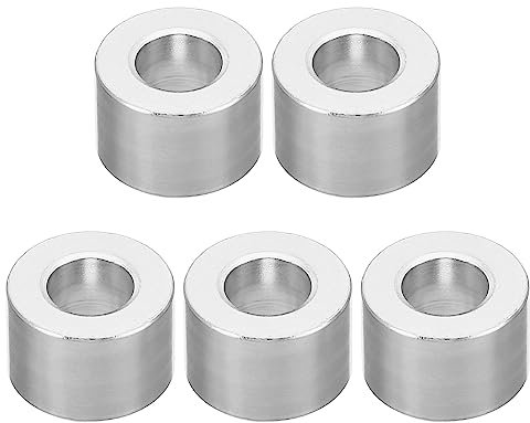 PATIKIL M6 Rond Aluminium Espaceurs, 5 pcs Métal Espaceur Aluminium 6.2mm ID x 12mm OD x 8mm L Épaisseur Aluminium Espaceur 1/4en ID Vis Écarteur pour 1/4 ou M6 Vis Boulons