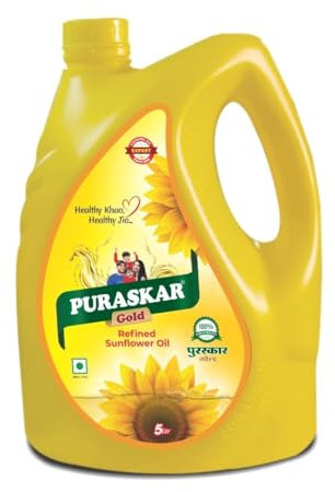 Raffiniertes Sonnenblumenöl zum Kochen – 5 Liter, reich an Antioxidantien, leckeres & gesundes Sonnenblumenkochöl, nährstoffreiches Speiseöl, ideal zum Kochen, Braten und Backen