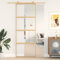 Gecheer Puerta corredera con juego de raíl, kit de montaje, de vidrio ESG y aluminio, dorado y transparente, 76 x 205 cm, juego de puertas giratorias con kit de riel, puerta corredera de vidrio y