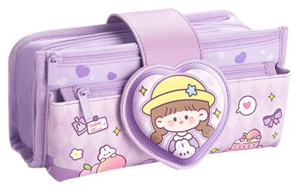 Cozczyeqco Astuccio Kawaii Grande Capacità - Cute Pencil Case Estetico per Ragazza