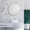 Talos Picasso Spiegel Gold Ø 80 cm - mit hochwertigem Aluminiumrahmen für stilvolles Ambiente - Perfekter Badezimmerspiegel Rund, der Eleganz und Funktionalität vereint