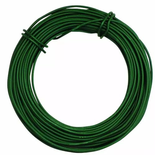 Green Plastic-Coated Heavy-Duty Garden Wire 1mm x 30m for Trees, Shrubs & Climbing Plants - Flexible Plant Ties