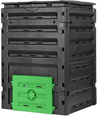 120 Gallon (450L) BPA Free Garden Compost Bin - Easy Assembly, Aerating Outdoor Compost Box for Fast Fertile Soil Creation