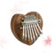 Vaguelly Keys Thumb Piano Assembly Heart Shaped Educational Plaything for Boy Girl Compact Portable Kalimba Sound for Girlfriend Peach Core Pattern