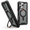 URBAN ARMOR GEAR Plasma XTE Case für Apple iPhone 16 Pro Max Kickstand Hülle (Wireless Charging/magnetisches Aufladen kompatibel, Handyhülle aufstellbar, 6 Meter Fallschutz) schwarz/orange