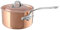 Mauviel M'Heritage 150 S 1.5mm Polished Copper & Stainless Steel Sauce Pan With Curved Lid, And Cast Stainless Steel Handle, 2.8-qt, Made In France