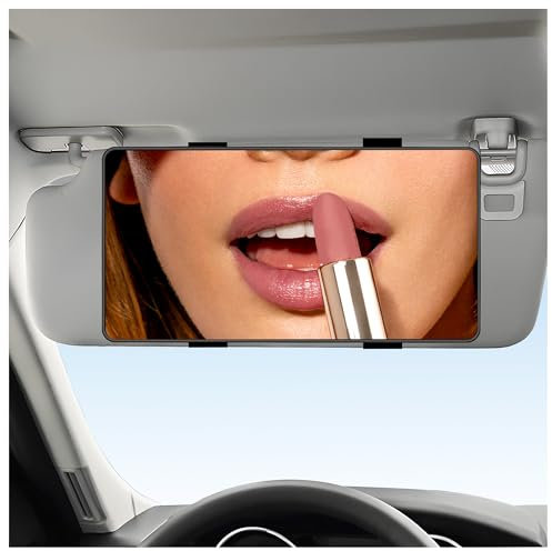 HD Espejo Parasol Coche con Doble Banda Elástica,Multifuncional Espejo Coche para Parasol de Coche,Esencial Accesorios Coche Interior Espejo Coche Maquillaje para Coche SUV Camión