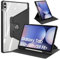 RollinCase Custodia per Samsung Galaxy Tab S10+ Plus/ S9+ Plus/ S9 FE+ Plus 12,4 Pollici con Porta S-Pen, 360 Gradi Rotazione Protettiva Supporto Cover, Nero