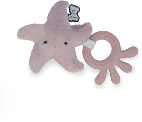 Kaloo - Anneau de Dentition Bébé en Silicone - Forme d'Etoile de Mer - Jouet de Dentition - Violet - 19x11cm - Dès la naissance - K211003