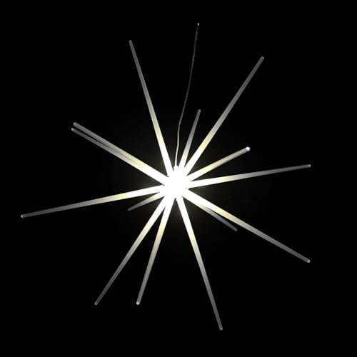 XXL 3D LED Stern zum Hängen Weihnachtsbeleuchtung Weihnachtsstern DIA 51cm Außen Batterie