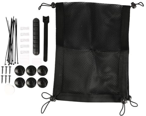 Tiardey Wire Storage Net Bag Storage Net Under The Desk Cable Storage Bag Under The Desk Cable Tray Under The Desk Cable Management Net