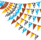 5 Pzs Pancartas de Fiesta de Dibujos Animados, Banderas Triangulares Coloridas Decoraciones de Fiesta de Dibujos Animados de Papel para Decoración de Fiesta de Cumpleaños de Baby Shower