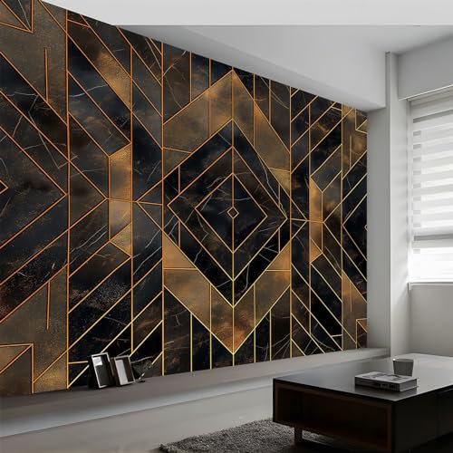 Individuelle 3D-Tapete, geometrische Kunst, Illusion, 200 x 140 cm, dunkler 3D-Effekt, Wandposter für Schlafzimmer, Wohnzimmer, Korridor, moderne Wanddekoration