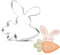 Ausstechform Hase - 7,5 cm, Edelstahl Osterhasen Ausstecher Ostern Hasenform Keksausstecher Backform Plätzchen Hasenausstecher Keksform Ostern für Backen Kekse