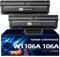 W1106A Toner/ Kompatibel für HP 106A Toner/ für Laser MFP 137fwg Toner Schwarz/ für Laser 107w Toner 107a 107r/ MFP 137fwg 137fnw 135wg 135w 135a 135r (Schwarz, 2er-Pack)