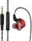 Wired In-Ear Earbuds | Earbuds With Microphone | Wired In-Ear Headphones For Singers Drummers Musicians, Comfortable Fit Gunmetal, Earphones Noise Isolation Sport Ear Buds For Running Jogging Gym