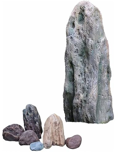 Pierres Décoratives De Jardin, Grande Couverture Extérieure Creuse En Fibre De Verre Imperméable for La Décoration Du Puits De Jardin, Couverture Légère En Fausses Roches(40x35x110cm/15.7x13.8x43.3in)