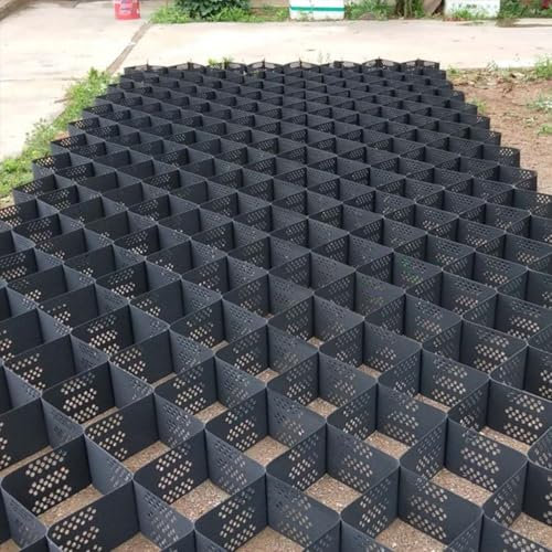 Sistema di stabilizzazione della ghiaia, griglia in plastica per pietre su pendii, vialetti e parcheggi, per paesaggistica (0,9 x 4 m)