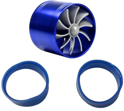 Lufteinläss 1 Stücke Automotive Turbolader Einzelnen Rad Saugmotor Power Intake Plus Zubehör Universal Typ Ansaugschlauch(Blue)