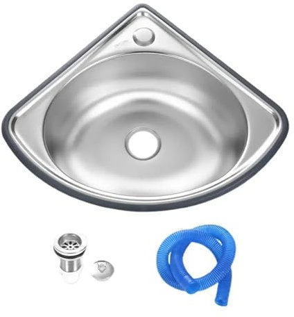 Lavello da cucina for camper, lavandini da bagno, mobiletto in acciaio for camper, piccolo lavabo con una sola vasca angolare