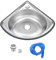Fregadero de cocina for caravana, lavabos de baño, barra de acero for autocaravana, lavabo pequeño de una sola caída, bañera de esquina