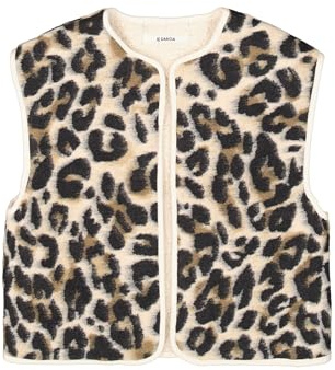 Garcia Mädchen Wenderweste Leoprint, Größe:152/158, Farbe:Soft Teddy