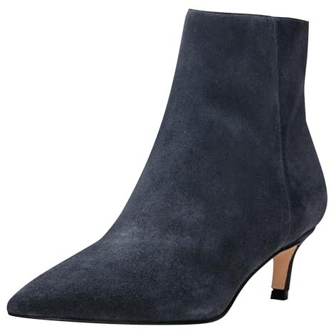 Marc Fisher LTD Women's Itzia Ankle Boot, Dark Blue Suede 400, 7.5 UK