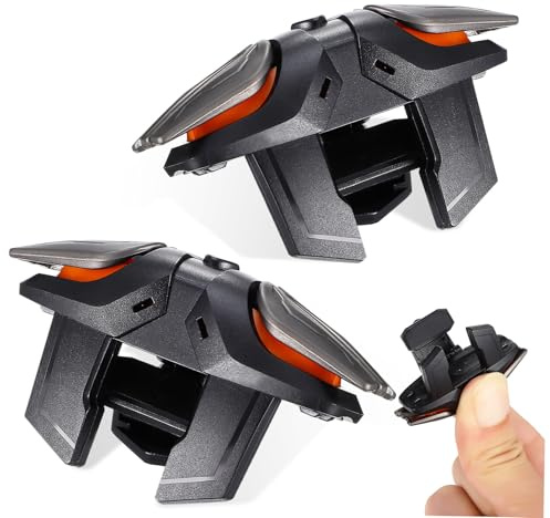 TEMPNAP Mobile Game Controller Trigger Satz mit Handschuhen und Ladekabel Ergonomische Auslöser für Handyspiele Hoher Sensitivität Kompatibel mit Smartphone Schutzclip für Bildschirm