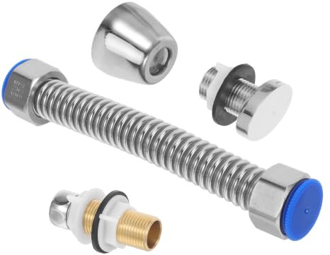 VINTORKY Public Restroom Urinal Sprayer Replacement Kit Copper and Stainless Steel Nozzle Pipe with Antisplash Head for Efficient Flushing Performance and Water Saving Technology in Daily