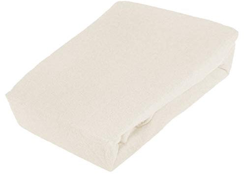 Hahn Haustextilien warme Teddy Flausch Spannbettlaken 180-200 x 200 cm in Ecru Natur