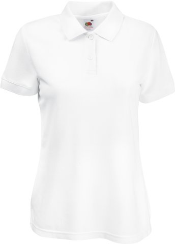 Fruit of the Loom Womens Lady-Fit 65/35 Short Sleeve Polo Shirt (2XL) (White)