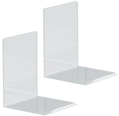2x Acryl Buchstützen Faxland in 4 Größen, glasklar, 10 x 8 x10cm, 10 x 8 x10cm