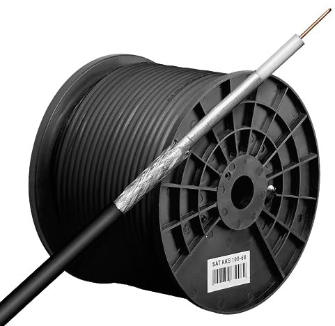 Goobay 67103 100m Negro - Cable coaxial (100 m, Negro)