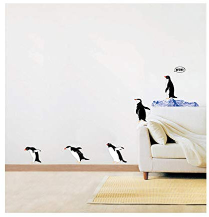 Ambiance-Live Wandtattoo, Motiv: Pinguin-Familie