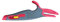 2 Pack Razor Blade Scraperl, Multi-Purpose Fish Style. Hook Blade for Cutting Cardboard & tap (Red)