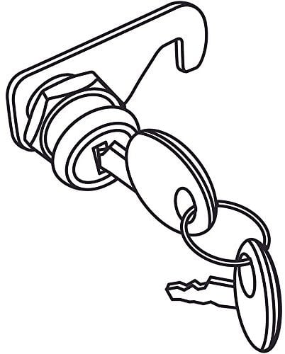 SHAD 200537r ricambio Bombin per baule ATV 40/100, Argento