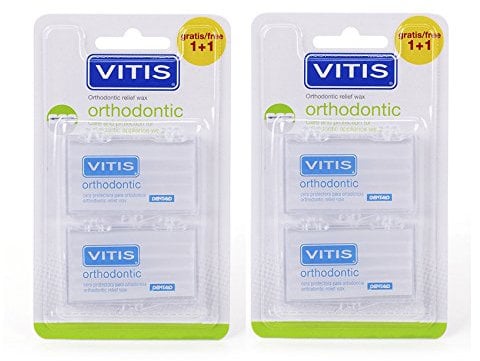 2 Pack Vitis Orthodontic Relief Wax Strips (4pcs)