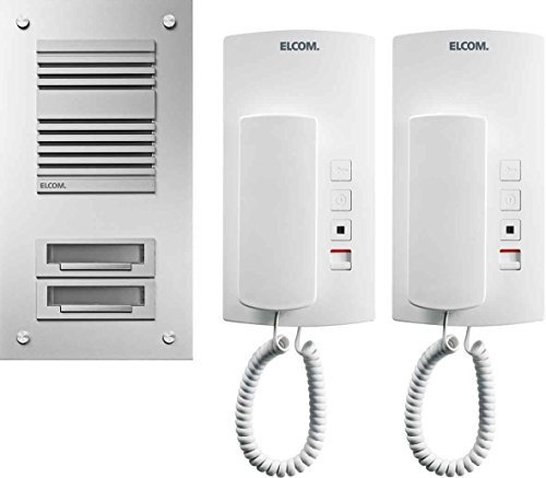 Elcom Antivandal-Audioset ASU-2EL UP,1+n,2Tln.alu/ws Stabila Türsprech-Set 4250111821254