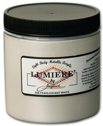 Jacquard Lumiere Stofffarbe, 237 ml, Perlglanzweiß