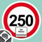 Tempolimit bei Nässe 250 kmh Aufkleber Decal Sticker Dub OEM NEU