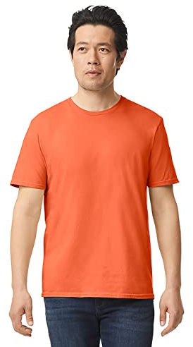 Gildan Mens Short Sleeve Soft-Style T-Shirt (XL) (Orange)