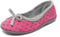 Womens Ladies Memory Foam Fur Velour Polka Dot Slippers Sleepers PINK SIZE 7